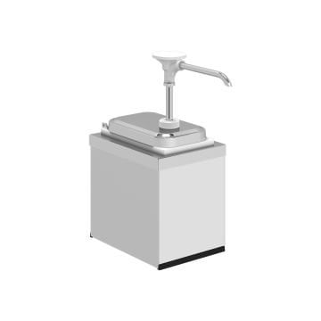 Paslanmaz Çelik / Basmalı Sos Pompası, Sos Kabı 1,9 L / Tekli Stant